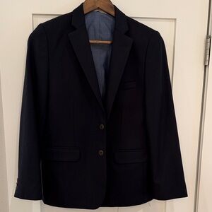 Nordstrom Navy Blue Wool-Blend Blazer